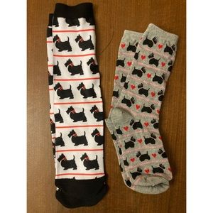 Lot of 2 pairs of Scottie Dog Socks | OS